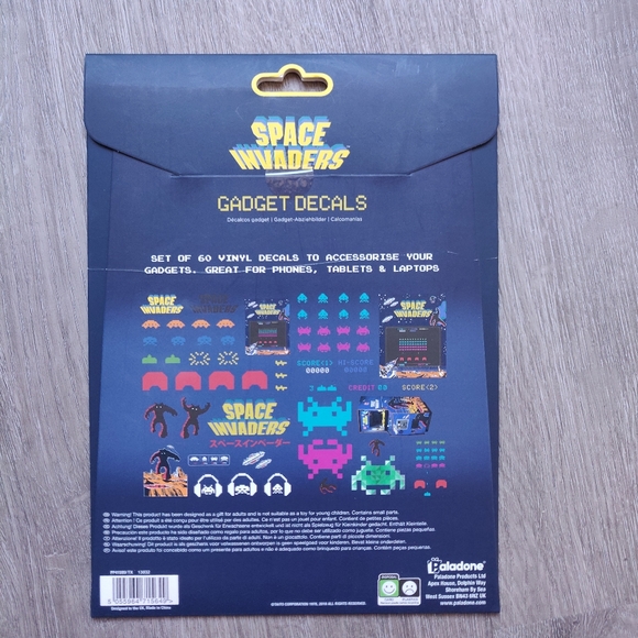 NWOT Space Invaders Gadget Decals Set 60 pcs - Picture 3 of 4
